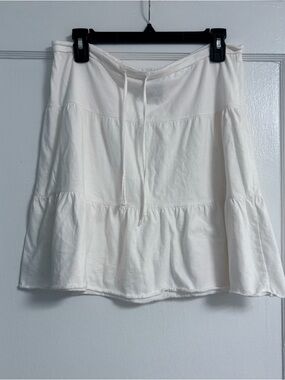 GAP tiered cotton mini skirt white size small